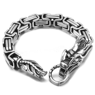 Clasp Stainless Steel Dragon Head Bracelet